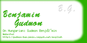 benjamin gudmon business card